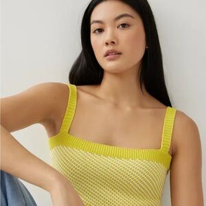 🆕🍋Lemon knit tank top M ptp 20” l 23”